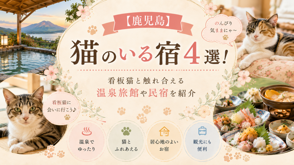 【鹿児島】猫のいる宿4選！看板猫と触れ合える温泉旅館や民宿を紹介